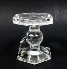NEW A&B HOME CLEAR CRYSTAL CUT GLASS PILLAR,CANDLE HOLDER