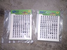  2 Pack HY-KO MM-8 Self Adhesive Vinyl Numbers  Letters 3/8" Black/White 10 ea