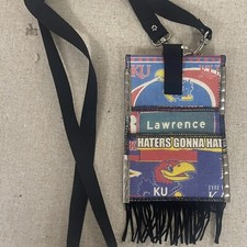 ez-duz-it by Elliot Handmade Cross Body Purse Clutch Ku Kansas Jayhawks Bag BH