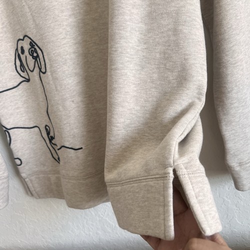 Talbots CREWNECK SWEATSHIRT - EMBROIDERED DOG Size Petite Small NWT! - Picture 3 of 9