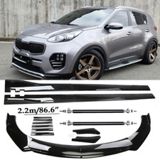 Front Bumper Spoiler Body Kit Side Skirtstrut Glossy Black For Kia Sportage Front Bumper Spoiler Body Kit Side Skirtstrut Glossy Black For Kia Sportage