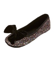 KATE SPADE NEW YORK S182235 SUSSEX GLITTER BALLET SLIPPERS Multi Glitter Bow 6M