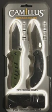 Camillus Folding Knife Set with Sharpener - 3 Piece Model No. 19498 NIP