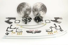 1968-1969 Camaro Rear Disc Brake Kit Staggered Shock Drilled/ Slotted Rotors