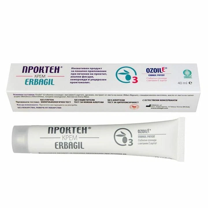 Procten Cream ozone therapy of hemorrhoids fissures proctitis