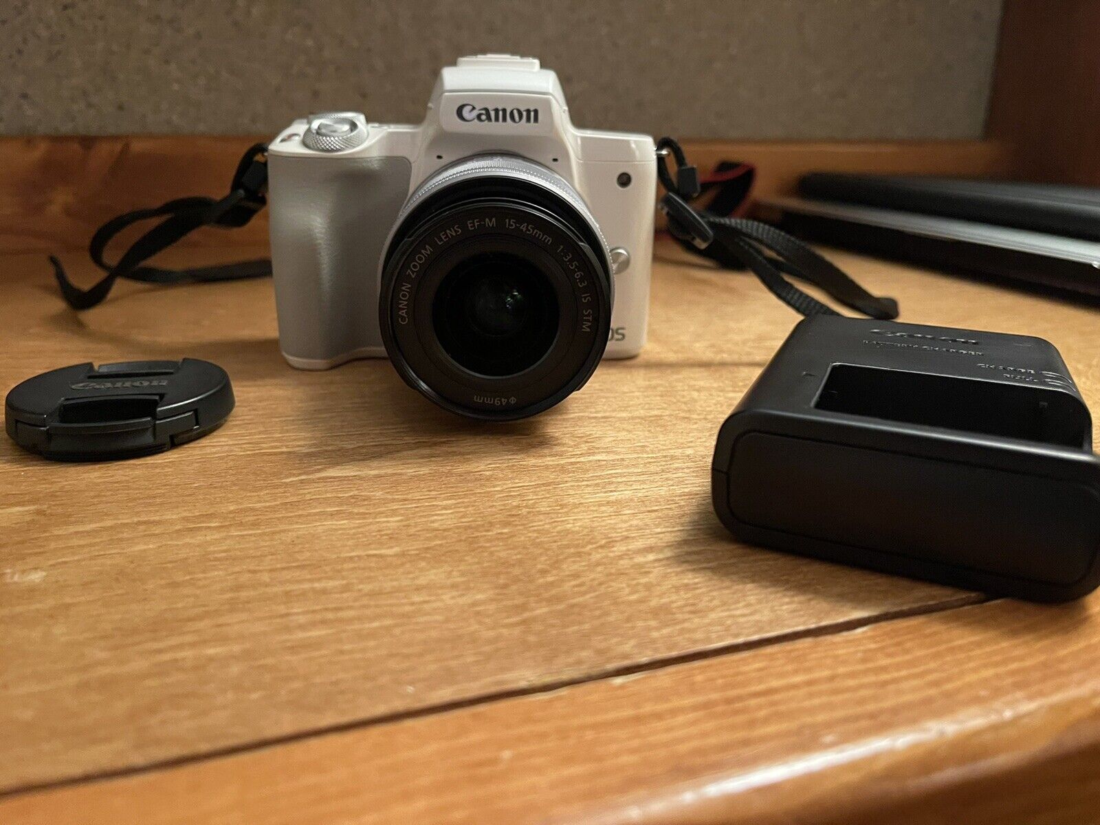 Canon EOS M50 24.1MP Mirrorless Digital Camera with 15-45mm STM Lens - White