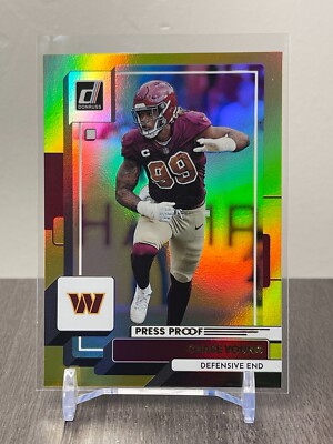 Chase Young #183 2022 Panini Donruss Press Proof Premium - Washington Commanders