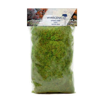 WSG6-004 WWScenics Refill 1000ml 6mm Spring Static Grass - 100g