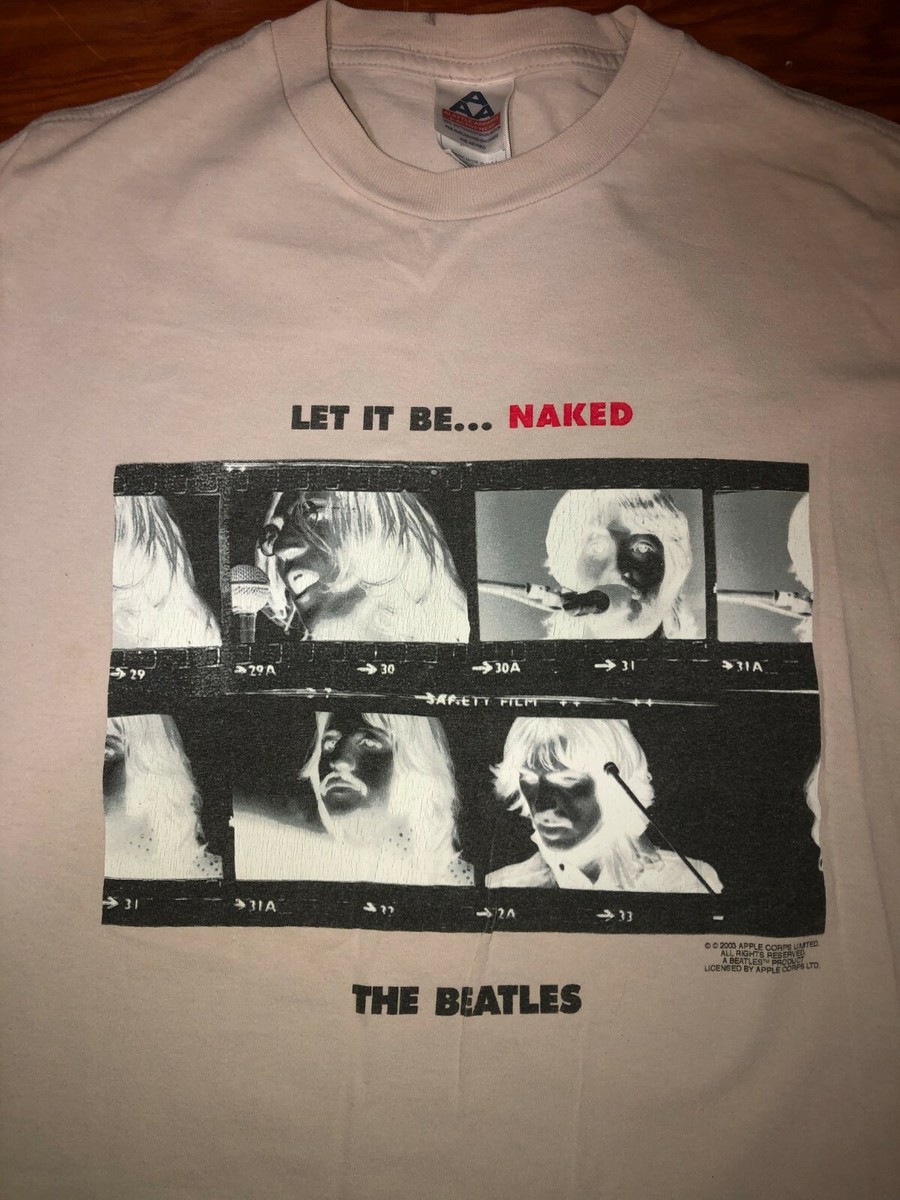 AWESOME!! DISTRESSED!! Beatles LET IT BE NAKED T-Shirt Size Medium 