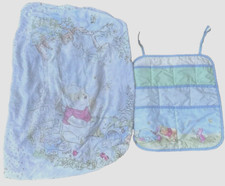 Vtg Disney Winnie Pooh Crib Sheet  Hanging Pocket Organizer Baby Nursery 2002