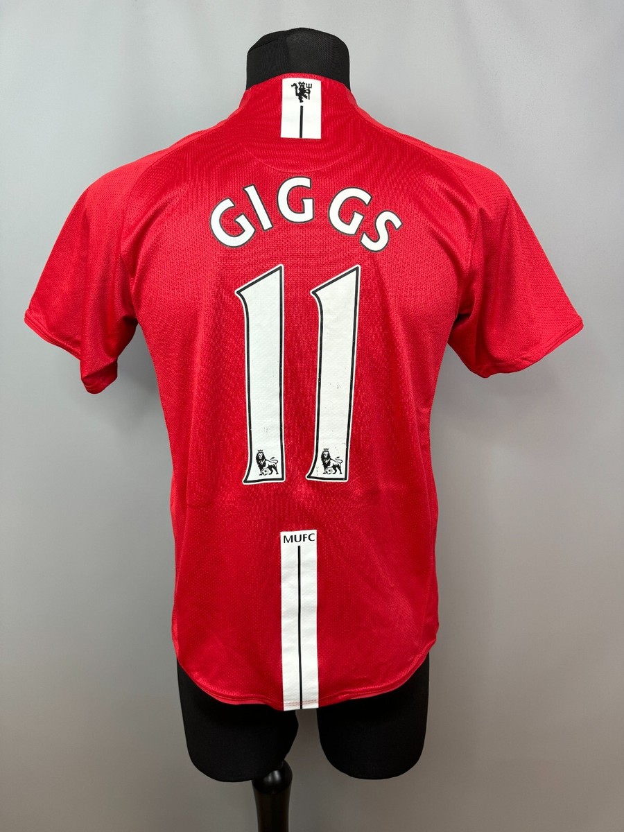 MANCHESTER UNITED 2007 2008 GIGGS HOME SHIRT FOOTBALL SOCCER MANCHESTER UNITED 2007 2008 GIGGS HOME SHIRT FOOTBALL SOCCER