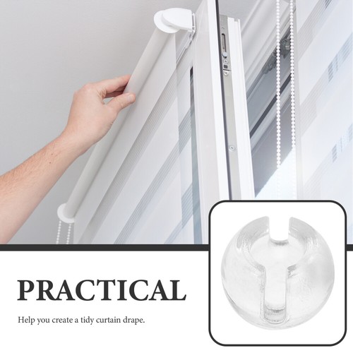 12 piezas persianas enrollables para ventanas soporte de hebilla de cuentas tapón de cadena crimpado transparente - Imagen 2 de 12