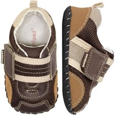NEW pediped Originals Baby Infant Adrian Brown Sneaker First Walker Dress Shoe