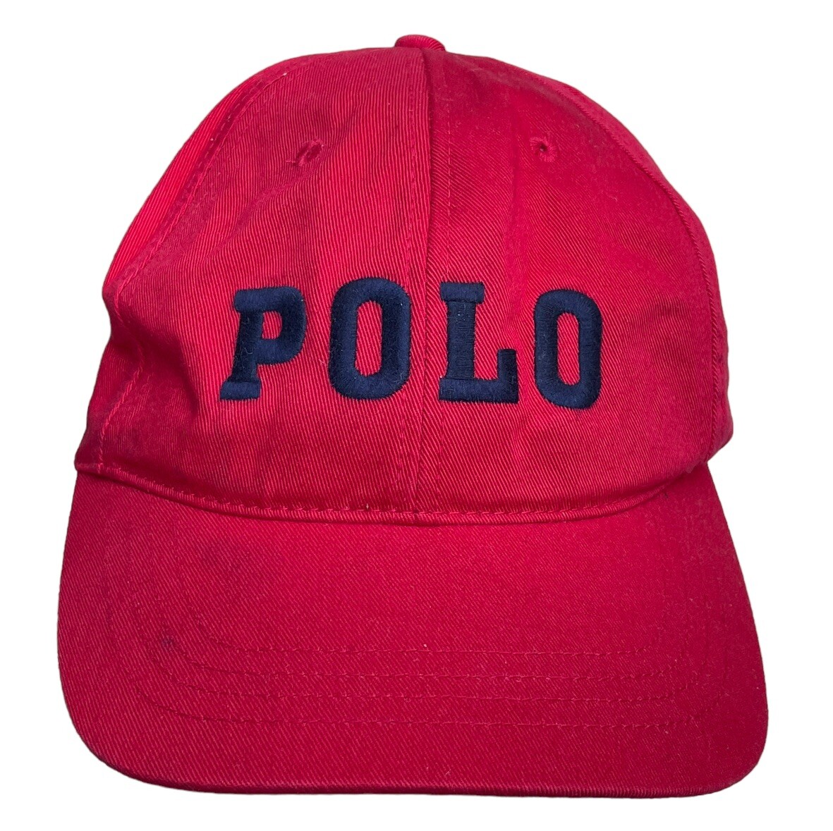 VTG 90s Polo Ralph Lauren Spell Out Logo Embroidered Strapback Hat