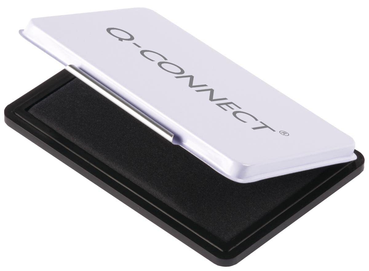 Q-Connect Medium Stamp Pad Black, 110 x 70 cm Black 110 x 70 cm