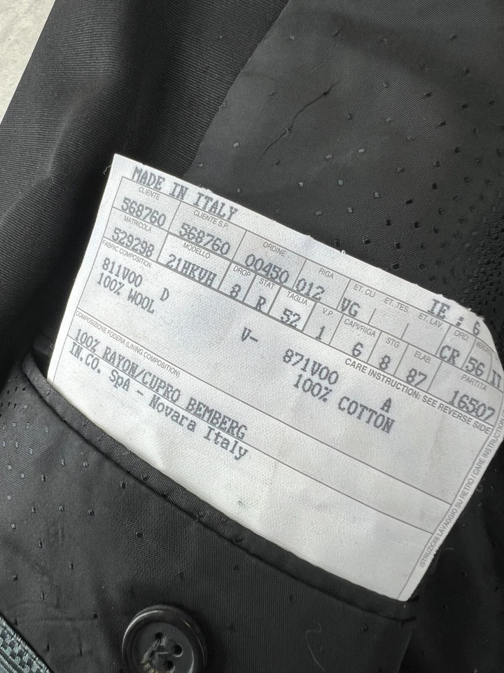 RARO 🔥 Conjunto Completo Traje Abrigo Gianni Versace Couture Años 90 Negro 52 IT 50 33x27.5 Foto 4 de 4