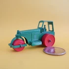 Matchbox Lesney #1, Aveling Barford Road Roller Green w/ Red Plastic Wheels