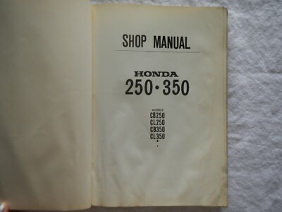 1968-1973 Honda CB CL 250 350 Shop service manual | eBay