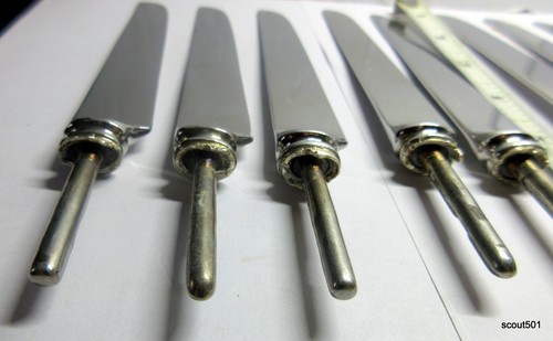 Lot 10 Vintage Tiffany & Co. Pristine Salvaged Knives Without Handles - Picture 5 of 6