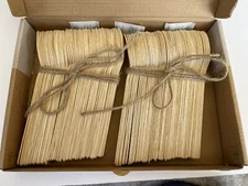 ibambo natural bamboo spoons reusable 100 count New box wood party picnic Art