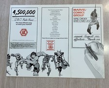 RARE MARVEL COMICS MAIL ORDER ADVERTISING RATE CARD #32 1983 HISTORY MARVELMANIA