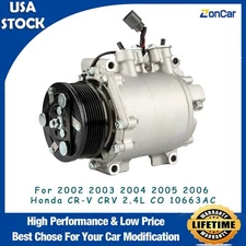 AC A/C Compressor For 2002 2003 2004 2005 2006 Honda CR-V CRV 2.4L CO 10663AC