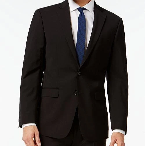 450 Calvin Klein 46R Men s Black X Slim Fit Wool Suit Jacket
