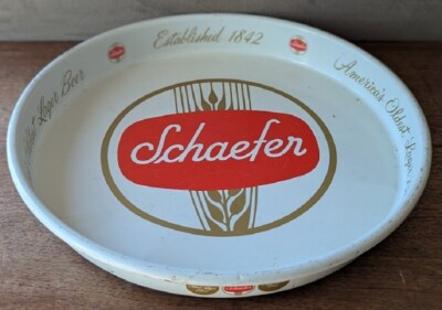 Vintage Schaefer Beer Tray 1970s America's Oldest Lager Beer 12''  Some Dings