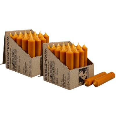 2 x 25 Stabkerzen Natur 100 x 22 mm Kerzenfarm Kerzen Candle Set