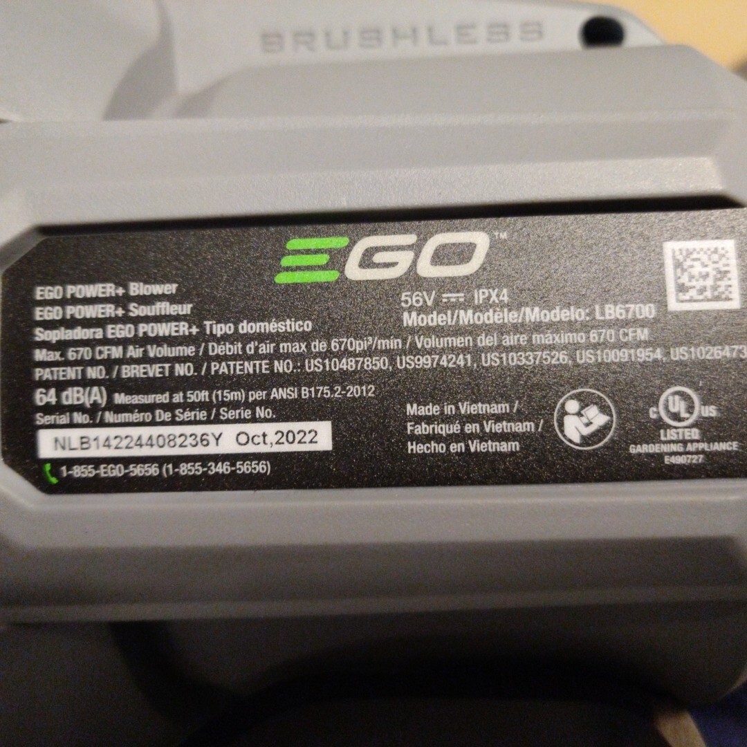 EGO Power+ LB6703  56V Cordless 670CFM  Leaf Blower NEW TOOL ONLY no BATTERY