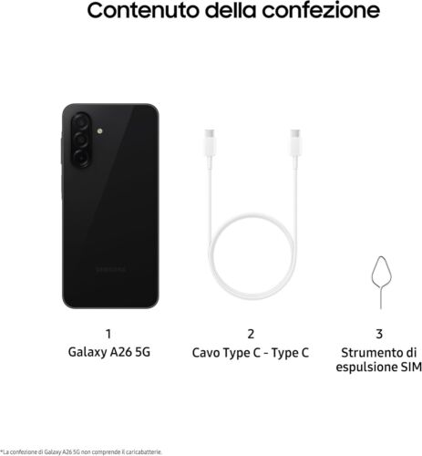 Cellulare Smartphone Samsung Galaxy A26 5G 6,7” SM-A266 8+256GB NERO - Photo 15/15