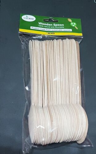 Cuchara de madera natural reciclable ecowise cuchara de té utensilio de cocina herramientas de cubiertos - Imagen 3 de 4