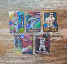 Mike Trout - 2024 Insert (6) Lot - Bowman Chrome Mojo Refractor Heritage New Age