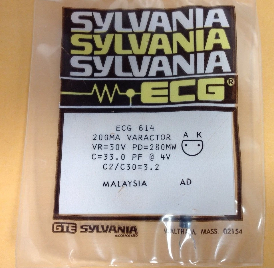 Transistores de repuesto SYLVAINA ECG, NUEVO STOCK ANTIGUO, DIFÍCIL DE ENCONTRAR Foto 3 de 4
