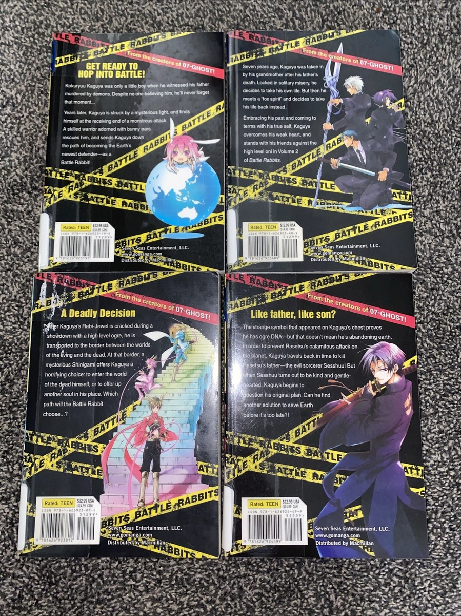 Battle Rabbits 1,2,3,4 Manga Graphic Novels Complete Set English