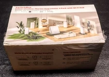 Open Box SwitchBot Indoor/Outdoor Thermo-Hygrometer 4 Pack With Wi-Fi Hub