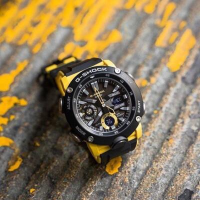 CASIO G-SHOCK GA-2000-1A9JF イエロー✖︎ブラック G-SHOCK GA-2000-1A9JF メンズ 腕時計 アナデジ カーボン