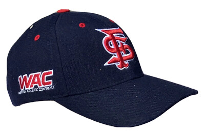 WAC FS Western Athletic Conference Black Wool Blend Cap Hat Adjustable  Strapback