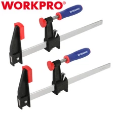 WORKPRO 12" Steel Bar Clamps Set 2PC Quick-Release Wood Clamps 600Lbs Load Limit