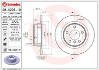 2X Bremsscheibe Hinten Brembo 08A20511 FÜR BMW Bremsscheiben Scheibenbremse