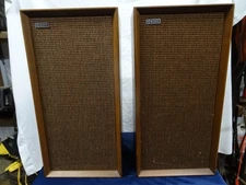 Vintage Pair H H Scott Speakers Model S-15 Walnut Veneer Tested