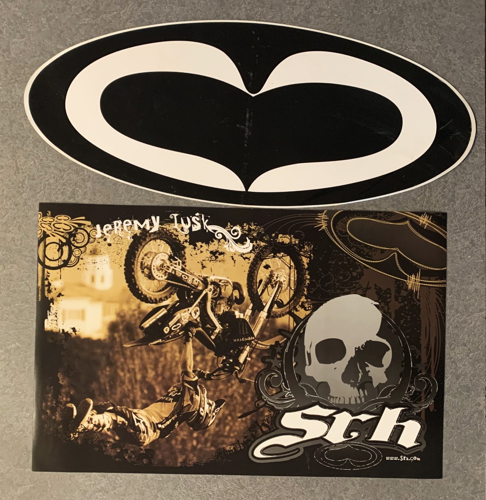 Jeremy Lusk and Mike Metzger Moto-Cross Poster Srh.com with OG Spade Vinyl