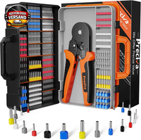 Elektriker Set Mit Crimpzange Kabelschuhe 0,25-6 Mm² Inkl 1230 AderendhüLsen
