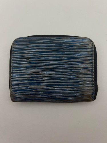 Louis Vuitton Card Wallet Card Case Leather Blue USED E0516-26 - Picture 11 of 19
