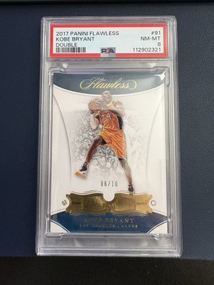 2017 Panini Flawless Kobe Bryant Dual Diamond /10 PSA 8