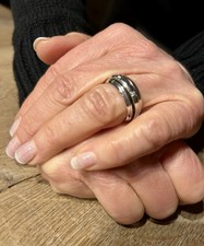 Piaget Ring, 18 Karat Weissgold, 7 Brillanten, Ringgröße 56