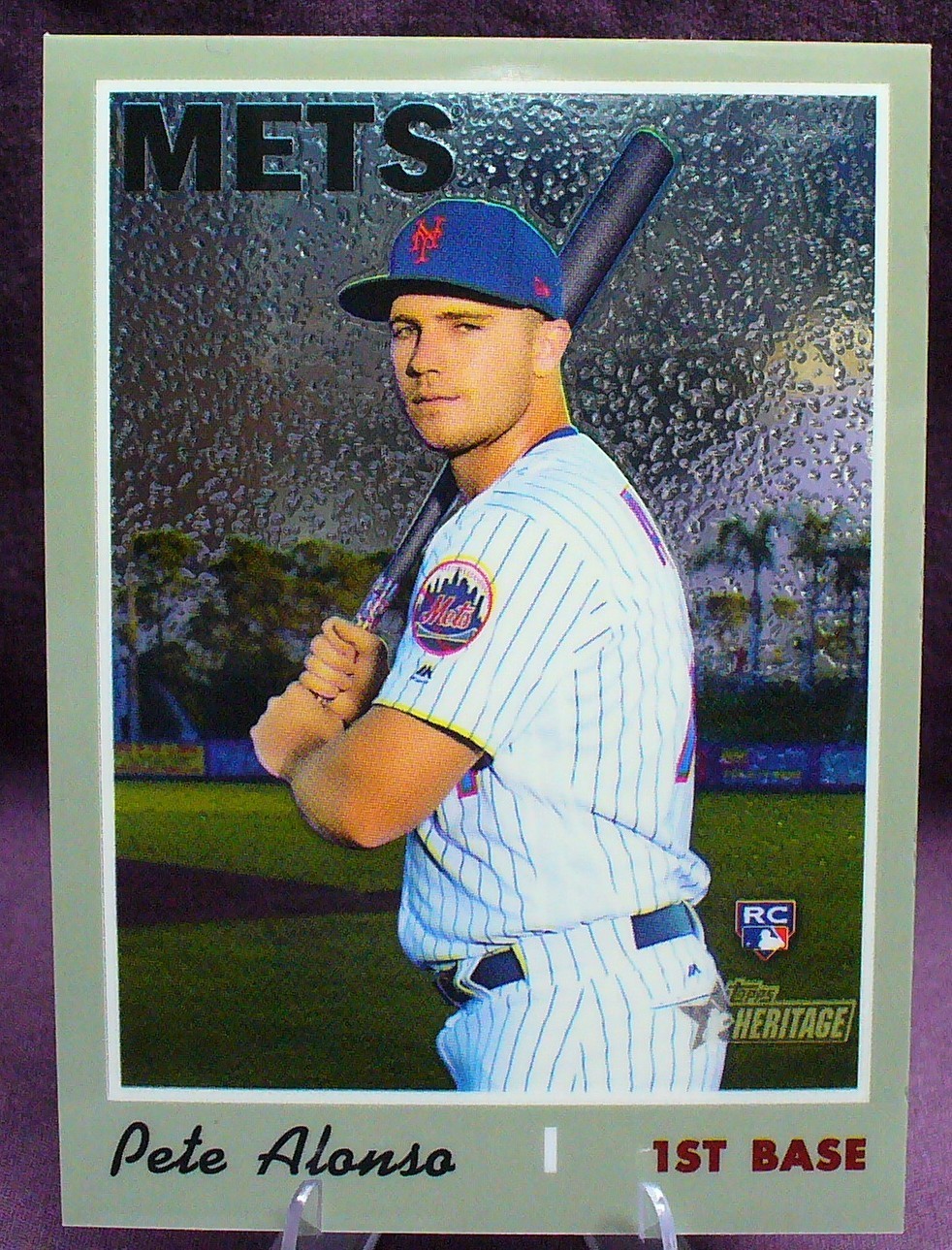 PETE ALONSO 2019 Topps Heritage #THC-519 (RC)(#'d) /999 Chrome