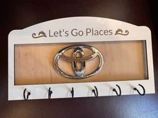 Toyota Chrome Emblem key holder key organizer wall mounted key rack Handmade