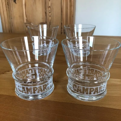 4 x CAMPARI Tumbler Glas Gläser 0,4cl - Neu TOP - Bild 1 von 4