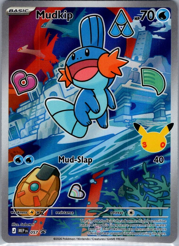 Mudkip 057 Promo First Partner Collection 2026 Pokemon Holo Near Mint